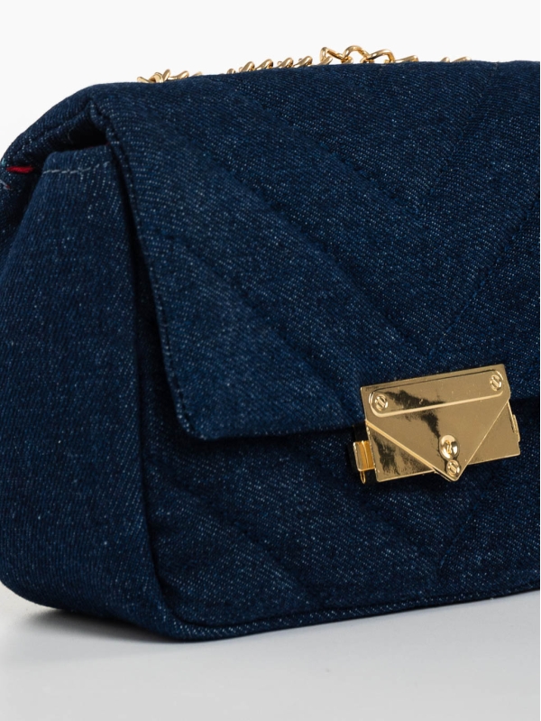 Bansari tengerész kék női táska textil anyagból, 4 - Kalapod.hu