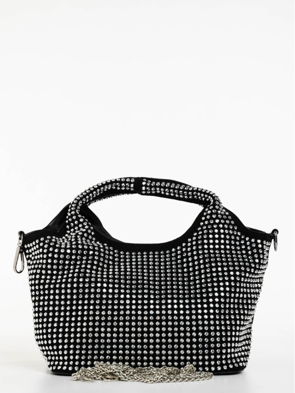Brocha fekete női táska textil anyagból, 6 - Kalapod.hu