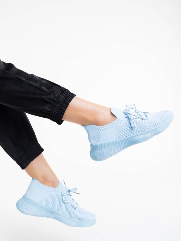 Ramila kék női sport cipő textil anyagból, 3 - Kalapod.hu