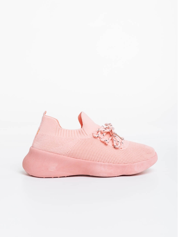 Ramila rózsaszín női sport cipő textil anyagból, 5 - Kalapod.hu