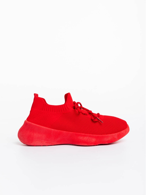 Ramila piros női sport cipő textil anyagból, 6 - Kalapod.hu