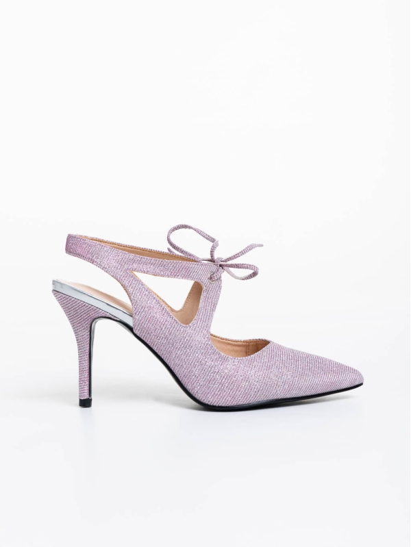 Shaira lila női cipő textil anyagból, 6 - Kalapod.hu