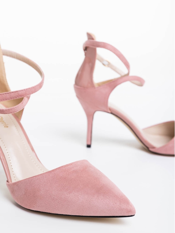 Siriadne rózsaszín női cipő textil anyagból, 6 - Kalapod.hu
