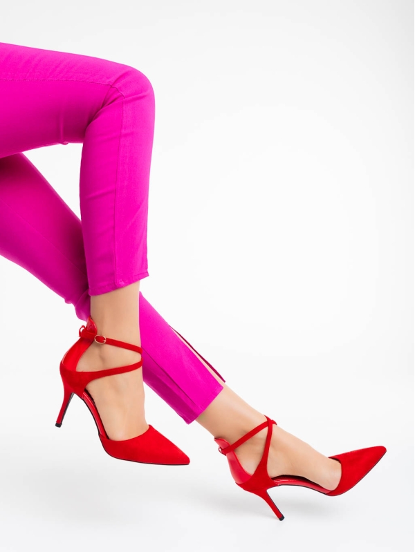 Siriadne piros női cipő textil anyagból - Kalapod.hu