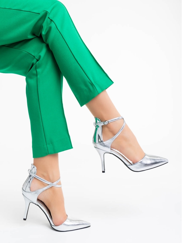 Siriadne ezüstszínű női cipő ökológiai bőrből - Kalapod.hu