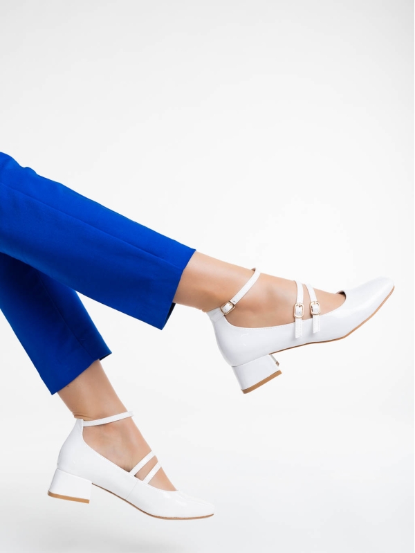 Reizy fehér női cipő ökológiai bőrből, 4 - Kalapod.hu