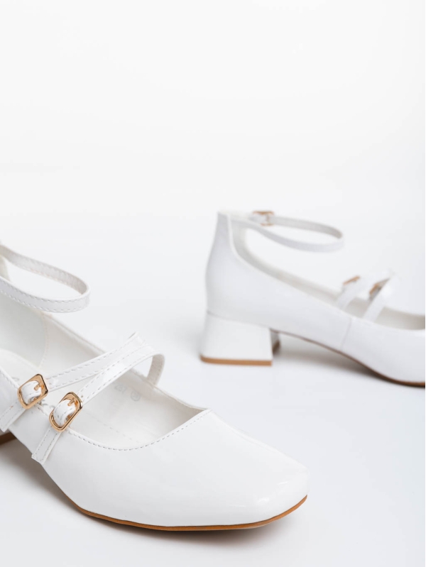 Reizy fehér női cipő ökológiai bőrből, 6 - Kalapod.hu