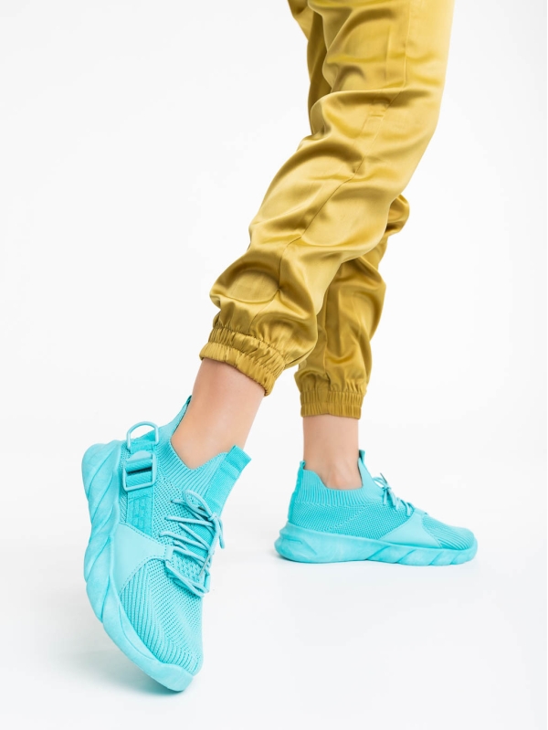 Renie kék női sport cipő textil anyagból, 3 - Kalapod.hu