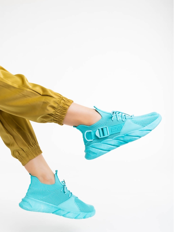 Renie kék női sport cipő textil anyagból, 4 - Kalapod.hu