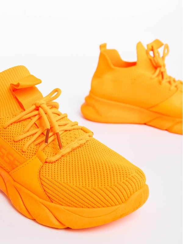 Renie narancssárga női sport cipő textil anyagból, 6 - Kalapod.hu