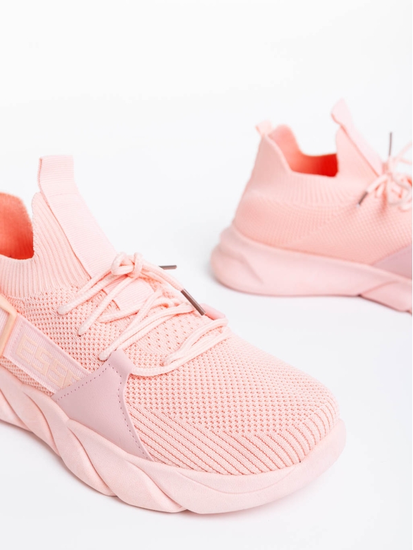 Renie rózsaszín női sport cipő textil anyagból, 6 - Kalapod.hu