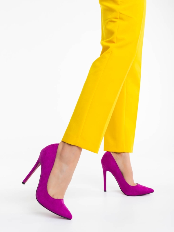 Orissa lila női magassarkú cipő textil anyagból - Kalapod.hu