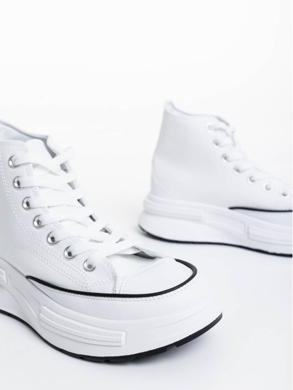 Dibora fehér női tornacipő textil anyagból, 6 - Kalapod.hu