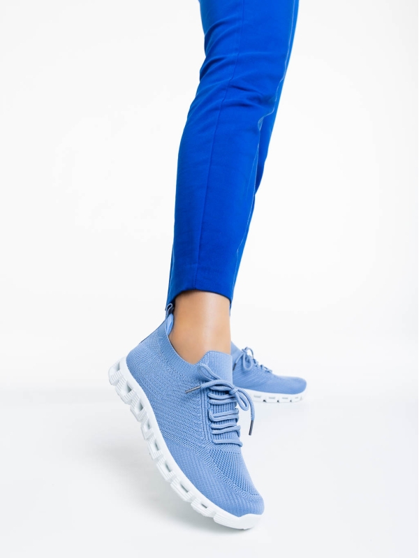 Romeesa kék női sportcipő textil anyagból, 2 - Kalapod.hu