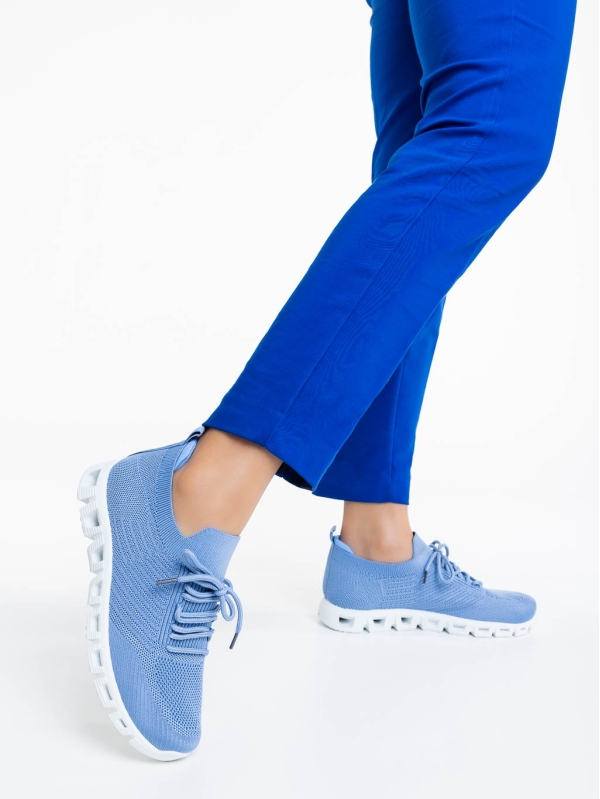 Romeesa kék női sportcipő textil anyagból, 3 - Kalapod.hu