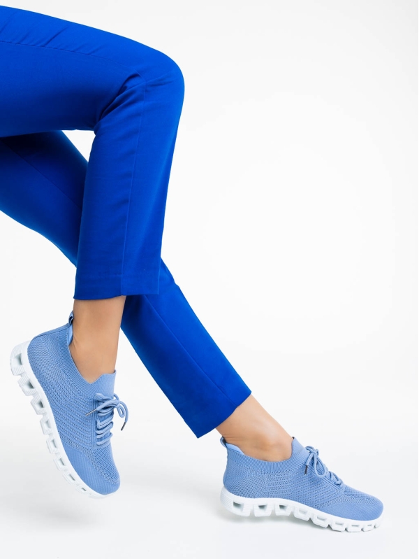 Romeesa kék női sportcipő textil anyagból, 4 - Kalapod.hu