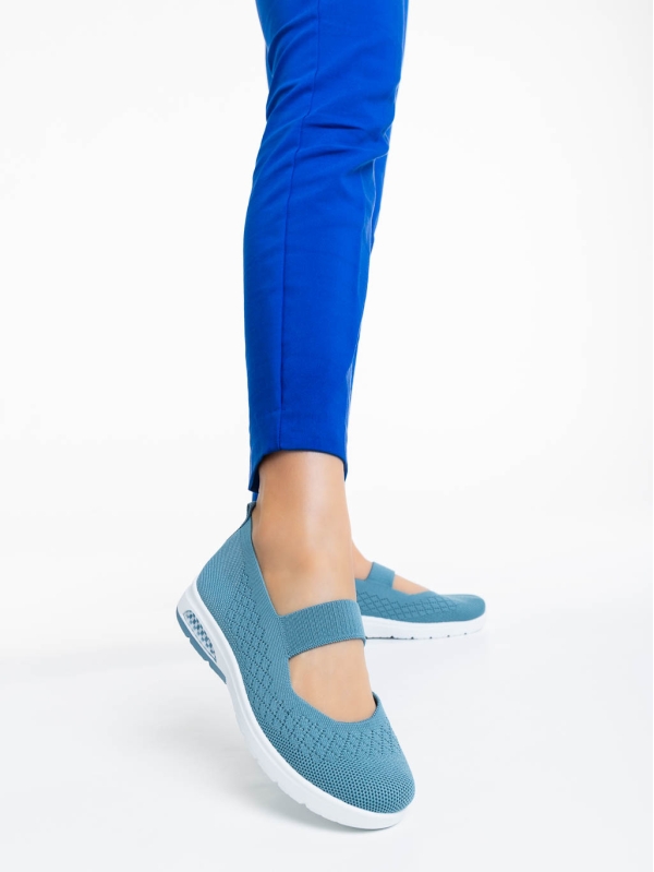 Renora kék női sportcipő textil anyagból, 2 - Kalapod.hu