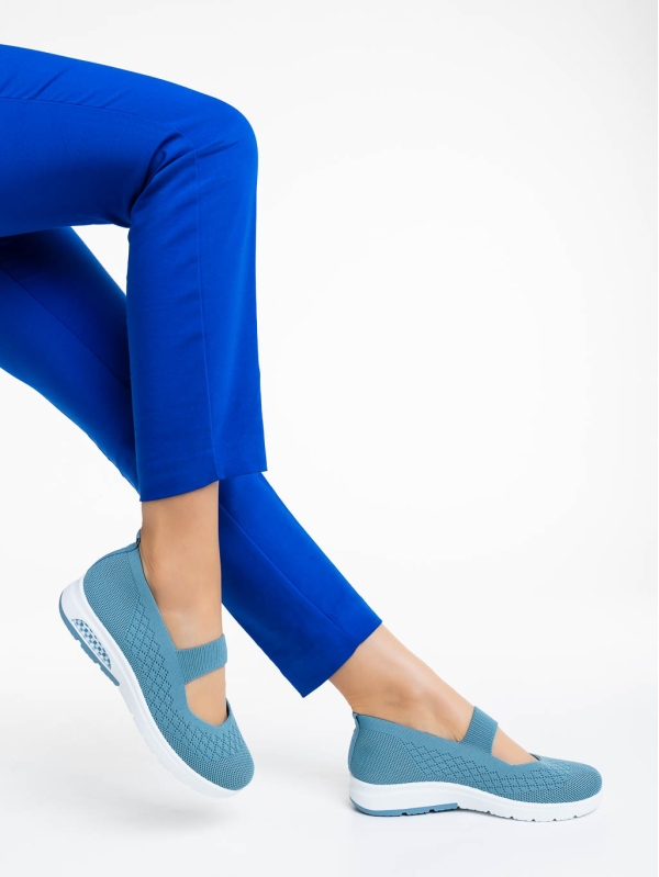 Renora kék női sportcipő textil anyagból, 4 - Kalapod.hu