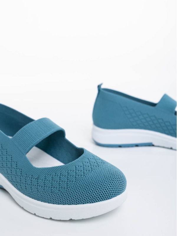 Renora kék női sportcipő textil anyagból, 6 - Kalapod.hu