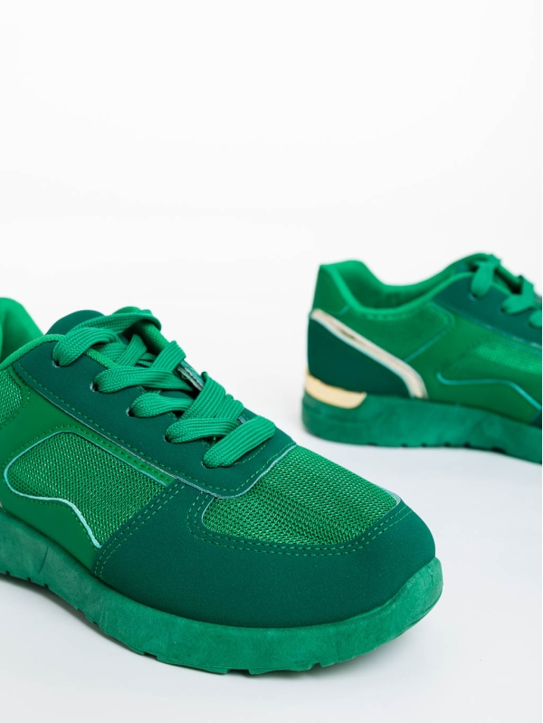 Laraine zöld női sportcipő textil anyagból, 6 - Kalapod.hu