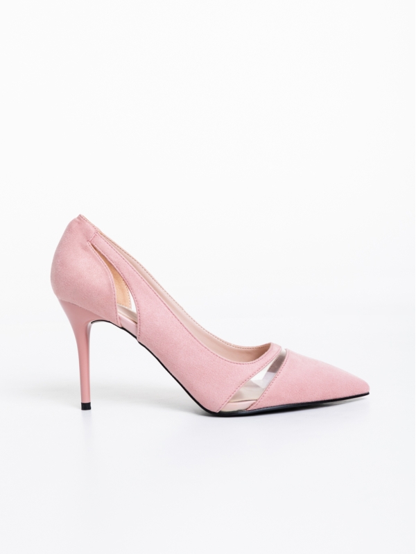 Lonyn rózsaszín női cipő textil anyagból, 5 - Kalapod.hu