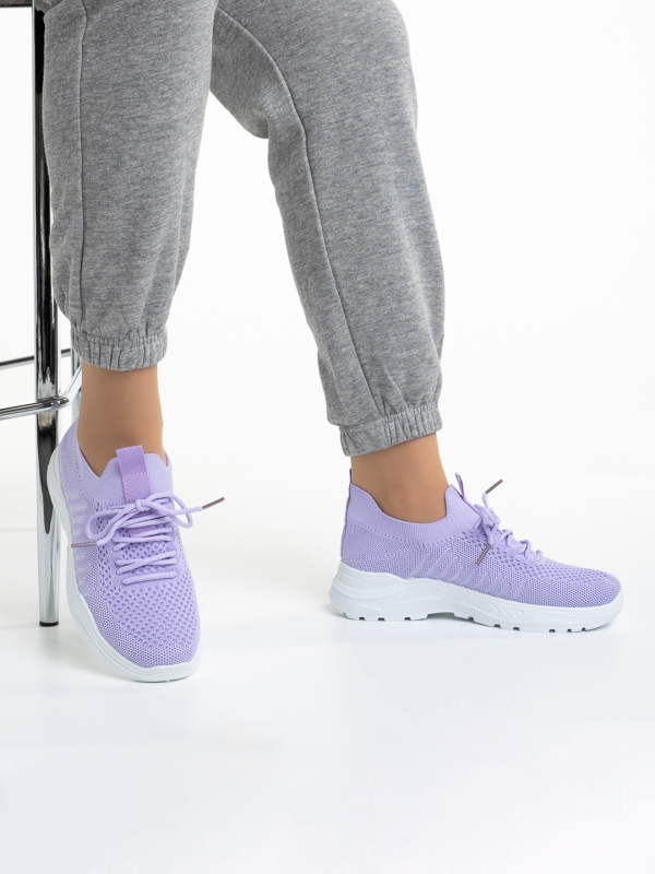 Velia lila női sportcipő, textil anyagból készült, 2 - Kalapod.hu