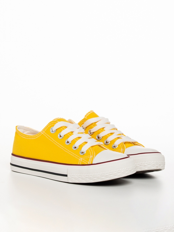 Otto sárga gyerek tornacipő, textil anyagból készült, 2 - Kalapod.hu