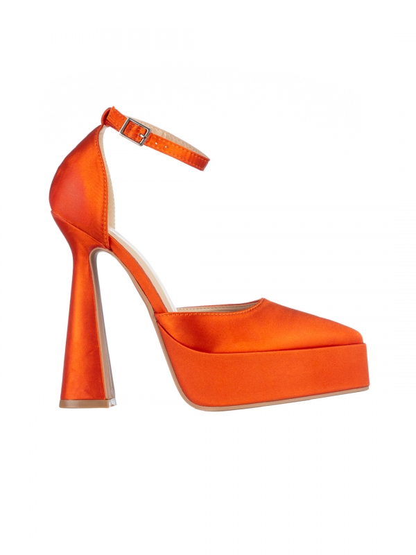 Medeia narancssárga női cipő, textil anyagból készült, 6 - Kalapod.hu