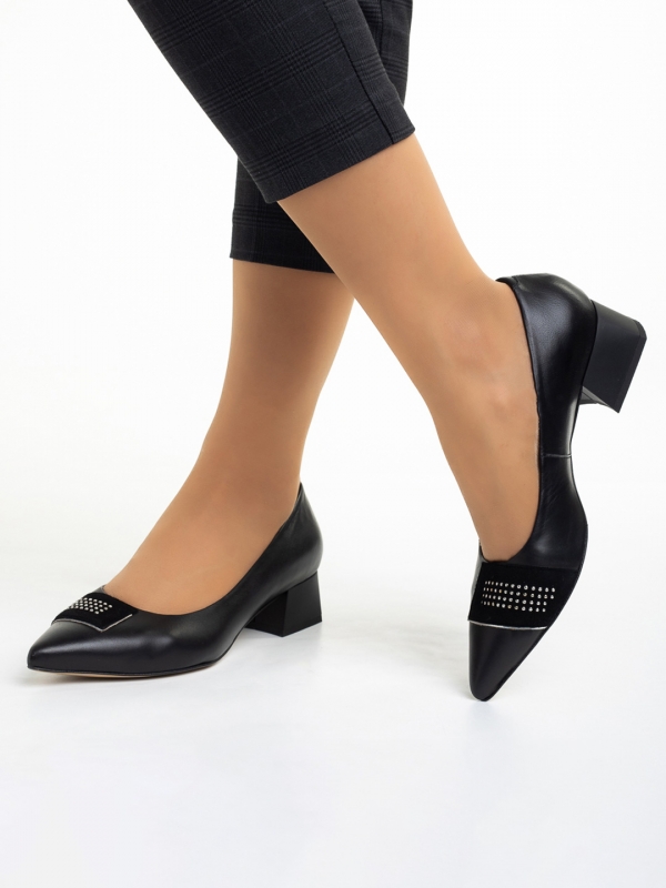 Marco fekete női cipő, Kamini valódi bőrből készült, 3 - Kalapod.hu