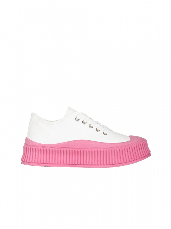 Giada fehér és rózsaszín női tornacipő, textil anyagból készült, 6 - Kalapod.hu