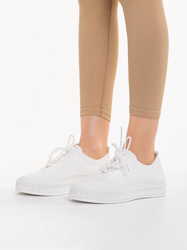 Stere fehér női tornacipő, textil anyagból készült, 2 - Kalapod.hu