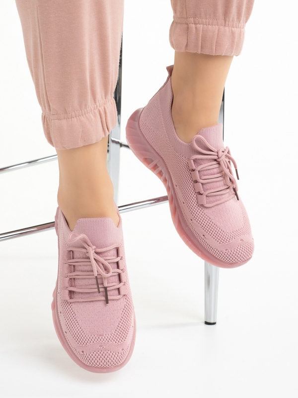 Nevenca rózsaszín női sportcipő, textil anyagból készült - Kalapod.hu