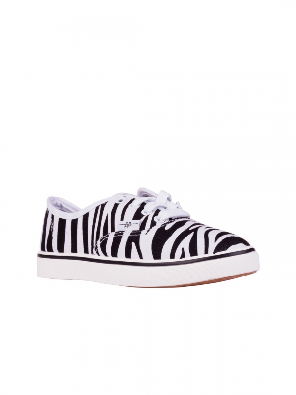 Tudor fehér zebra gyerek tornacipő - Kalapod.hu