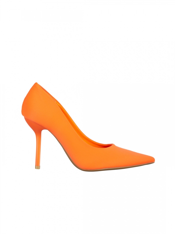 Emelda narancssárga női cipő, textil anyagból készült, 6 - Kalapod.hu