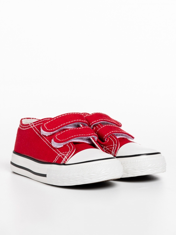 Haku piros gyerek tornacipő, textil anyagból készült, 2 - Kalapod.hu