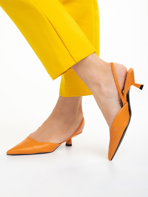 Arete narancssárga női cipő, műbőrből készült, 3 - Kalapod.hu