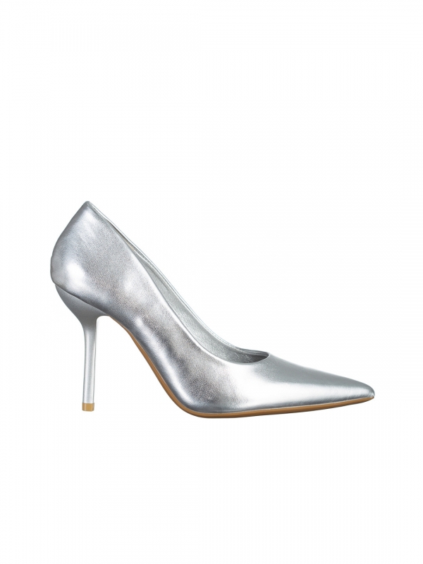 Leya ezüst női cipő, műbőrből készült, 6 - Kalapod.hu