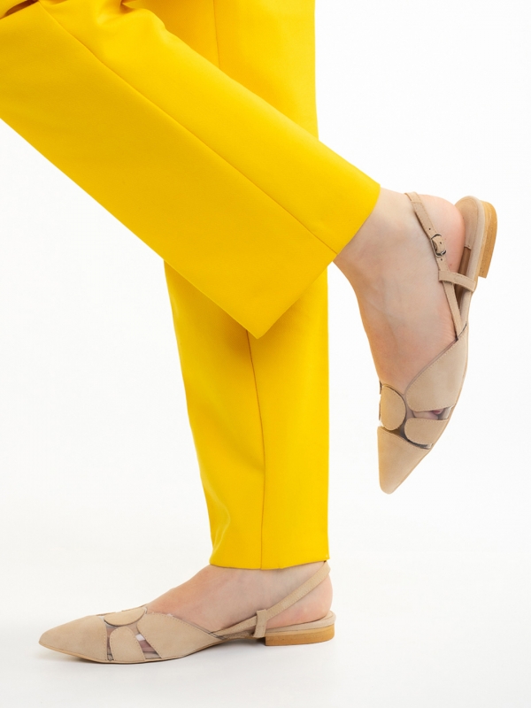 Marco bézs női cipő, Alfonsina valódi bőrből készült, 2 - Kalapod.hu