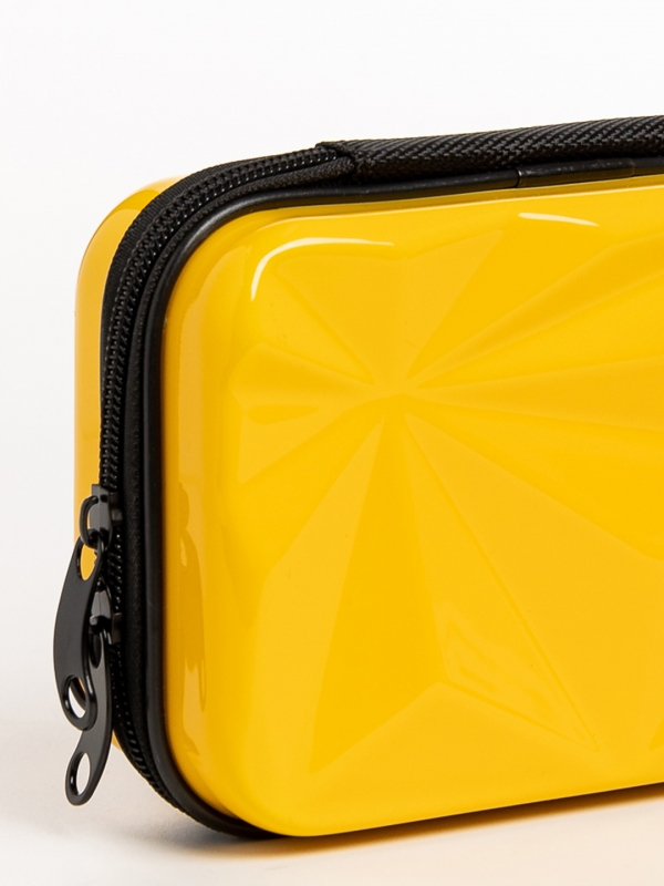 Mirta sárga női kozmetikus táska, akrilból készült, 4 - Kalapod.hu