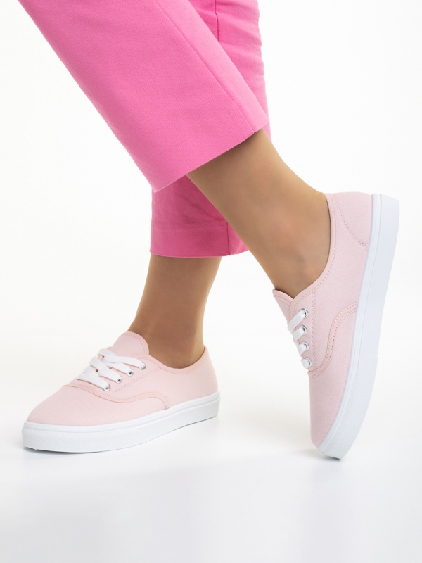 Arya rózsaszín női tornacipő, textil anyagból készült, 3 - Kalapod.hu