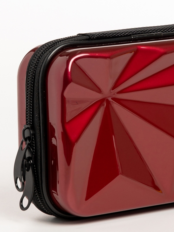 Mirta bordó női kozmetikus táska, akrilból készült, 4 - Kalapod.hu
