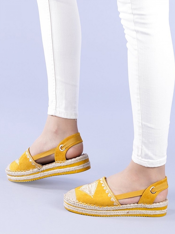 Mirabela sárga női espadrille, 3 - Kalapod.hu