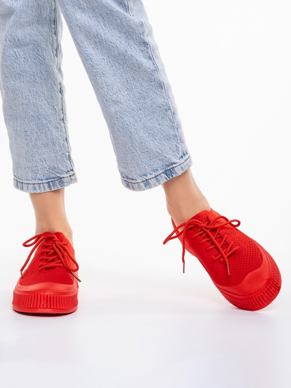 Scott piros női tornacipő, textil anyagból készült, 3 - Kalapod.hu