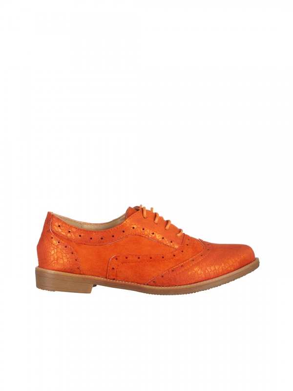 Ragna narancssárga női cipő, műbőrből készült, 6 - Kalapod.hu