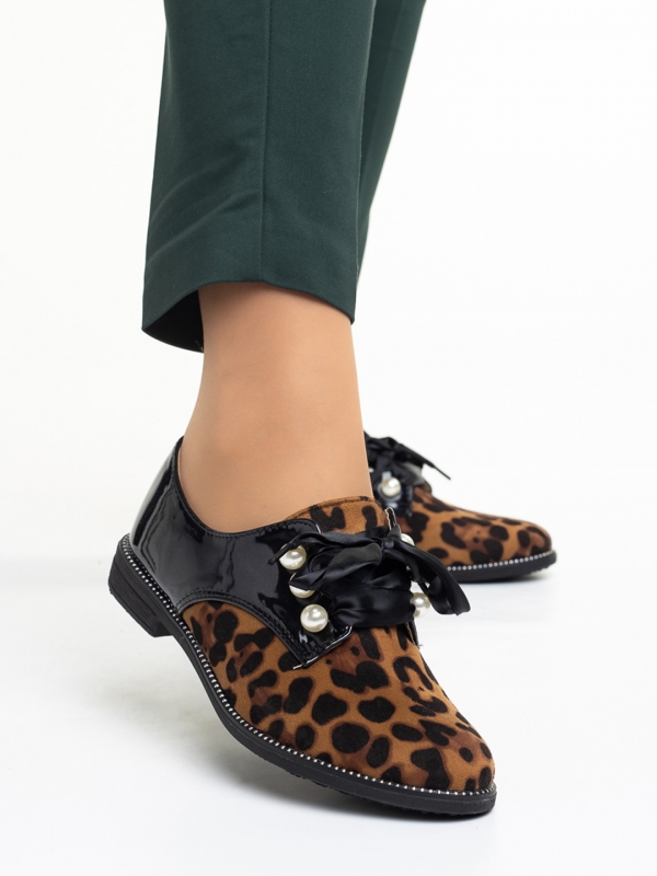 Sarai leopárd női cipő, műbőrből és textil anyagból készült, 3 - Kalapod.hu