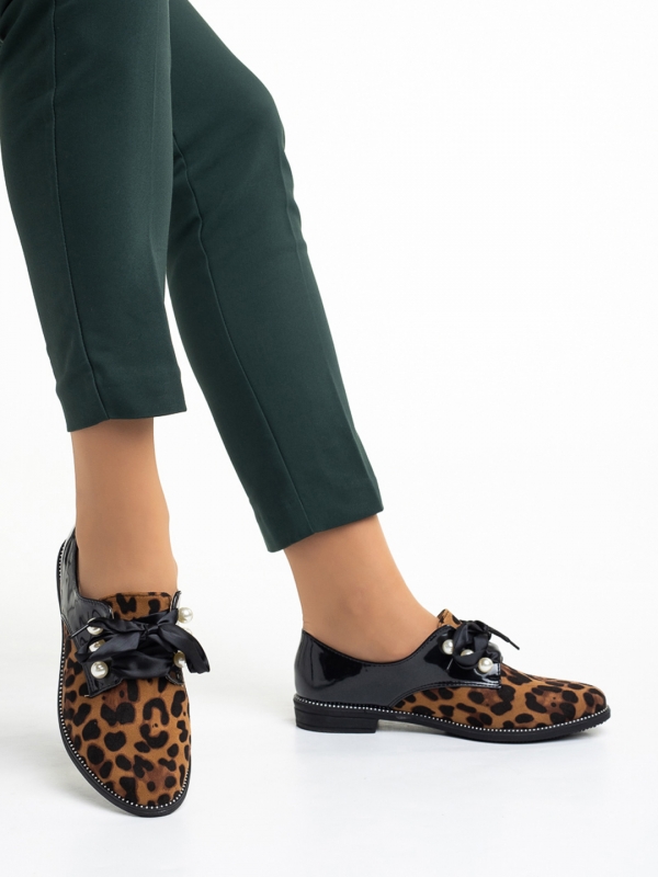 Sarai leopárd női cipő, műbőrből és textil anyagból készült, 5 - Kalapod.hu