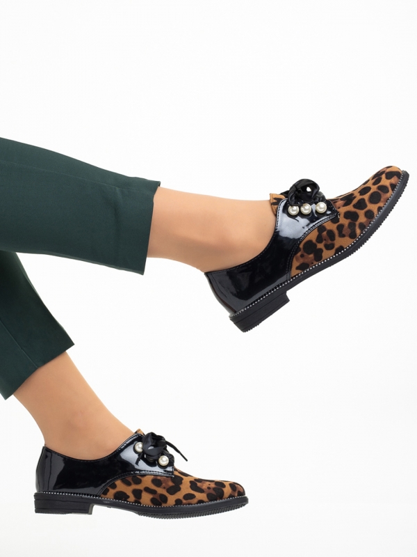 Sarai leopárd női cipő, műbőrből és textil anyagból készült, 6 - Kalapod.hu