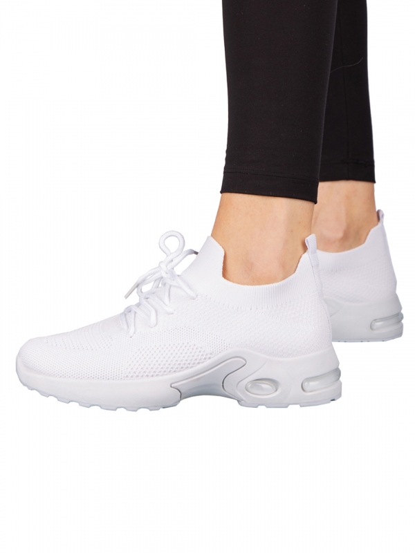 Fepa textil anyagból készült fehér női cipő, 4 - Kalapod.hu