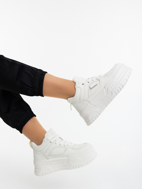 Nandria bézs női sportcipő ökológiai bőrből, 4 - Kalapod.hu