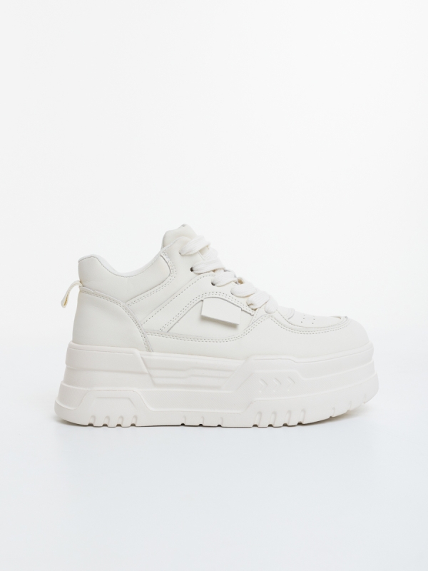 Nandria bézs női sportcipő ökológiai bőrből, 5 - Kalapod.hu